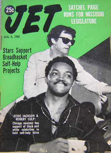 Robert Culp with Jesse Jackson on the cover of JET magazine, 1968