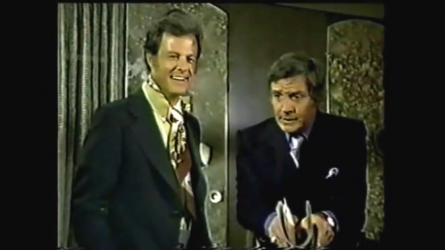Robert Culp with Gene Berry in THE NAME OF THE GAME, 1970